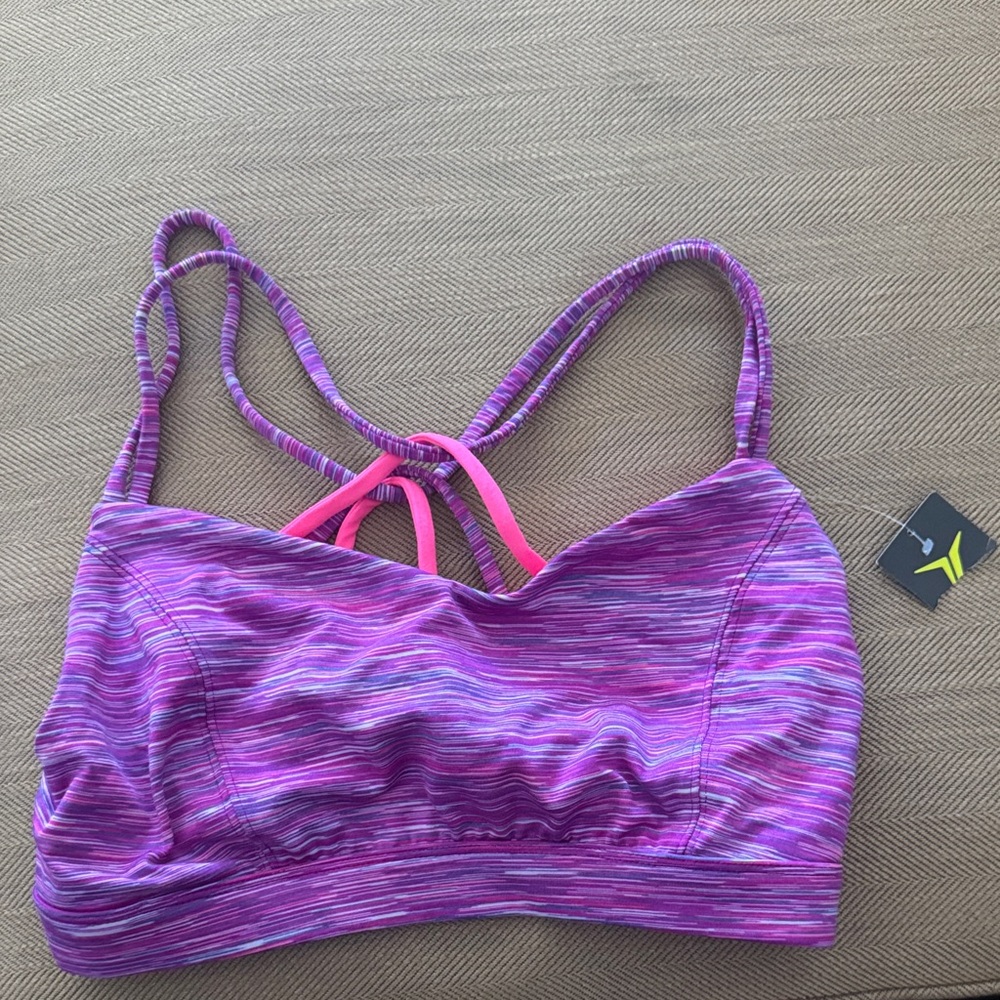NWT Old Navy Pink & Purple Space-Dye Strappy Sports Bra